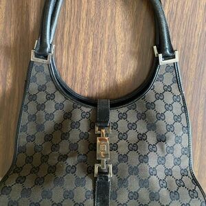 Gucci Jackie Bag, double handle, clasp closure